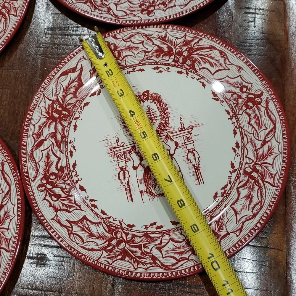 Holiday Tin plates by Restoration Hardware NWOT